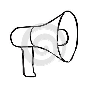 Megafone storage doodle icon