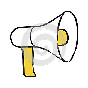 Megafone storage doodle icon