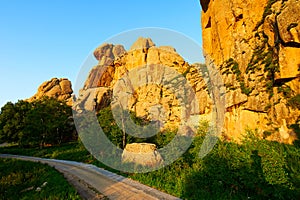 The megalith granite sunset