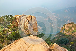 The megalith on the Jiaoshan mountain