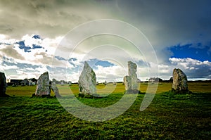 The megalithic alignments of Lagatjar, Camaret sur mer, Brittany, France