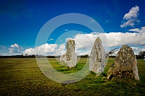 The megalithic alignments of Lagatjar, Camaret sur mer, Brittany, France photo