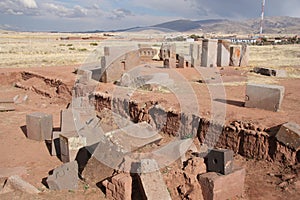 Megalithic blocks of Puma Punku Ruins, Tiwanaku