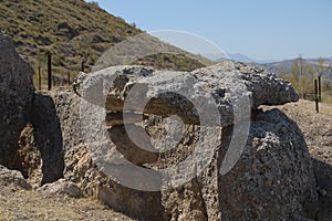 Megalithic dolmen of bronze age, megalithic park of Gorafe, Granada, Spain