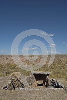 Megalithic dolmen of bronze age in megalithic park, Gorafe, Granada, Spain