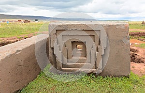 Megalithic stone in Bolivia photo