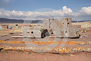 Megalithic stone complex Puma Punku of Tiwanaku ci photo