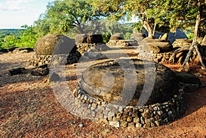 Megalithic stones on Savu island photo
