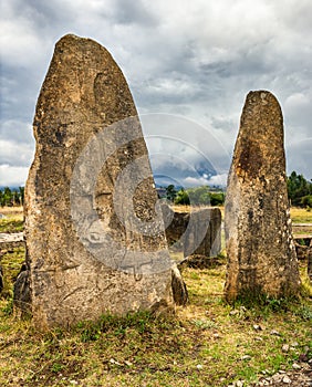 Megalithic Tiya stone pillars near Addis Abbaba, Ethiopia