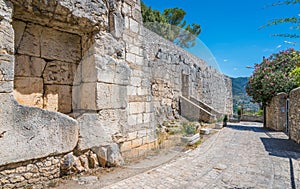 Megalithic walls in Alatri acropolis, province of Frosinone, Lazio, central Italy. photo