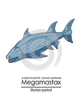 Megamastax, a Silurian period largest jawed vertebrate photo