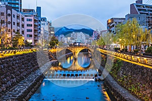 Meganebashi or Spectacles Bridge, megane bridge, in nagasaki photo