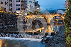 Meganebashi or Spectacles Bridge, megane bridge, in nagasaki