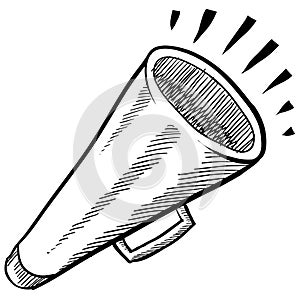 Megaphone or announcement illustration