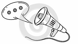 Megaphone Announcing Speech Bubble Vector, vector design Generative AI