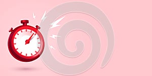 Ticking Stopwatch Ad With Blank Copy Space