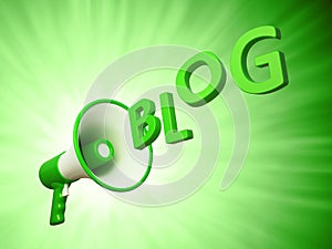 Megaphone with the Blog sign