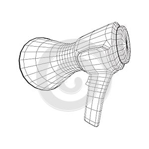 Megaphone or bullhorn for amplifying voice