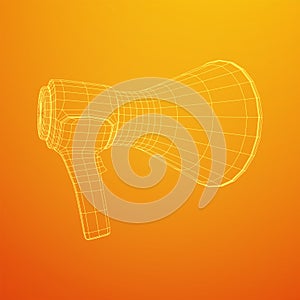 Megaphone or bullhorn for amplifying voice