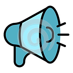 Megaphone conference icon vector flat