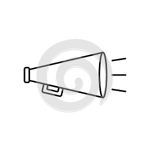 Megaphone flat vector icon. Bullhorn symbol logo illustration