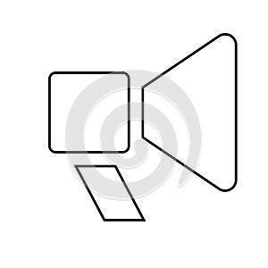 Megaphone icon. Audio message symbol