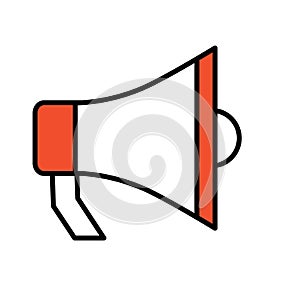Megaphone icon. black vector megaphone sign