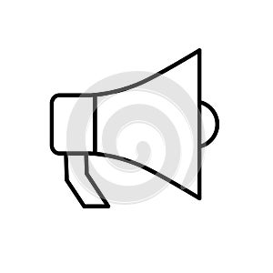 Megaphone icon. black vector megaphone sign