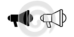 Megaphone icon . Loudspeaker icon vector