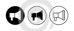 Megaphone icon . Loudspeaker icon vector