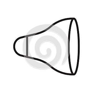 Megaphone icon vector sign and symbol isolated on white background, Megaphone logo concept , outline symbol, linear sign