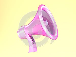 Megaphone in lilac colour 3D icon