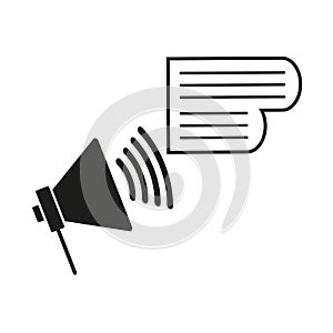 megaphone message icon. Seo icon. Vector illustration.