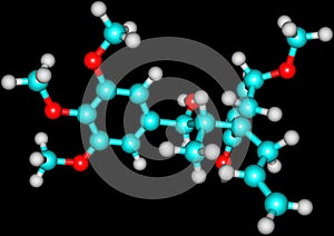 Megaphone molecule isolated on black photo