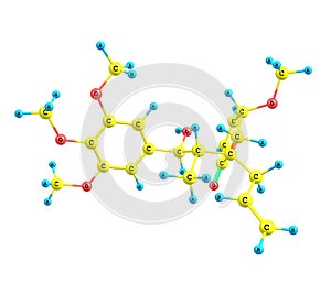 Megaphone molecule on white photo