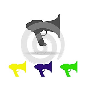 megaphone multicolored icons. Elements of protest and rallies icon. Signs and symbol collection icon for websites, web design, mob