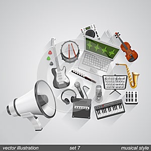 Megaphone musical style set 7