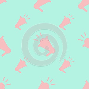 Megaphone Shameless Pattern Design in the pastel color background.