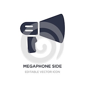 megaphone side view icon on white background. Simple element illustration from Tools and utensils concept