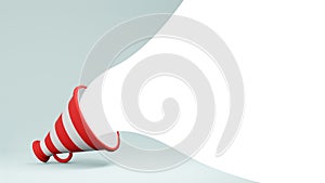 Megaphone speaker or megaphone loudspeaker 3D Rendering