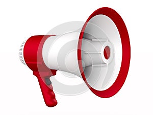 Megaphone on white background. Isolated 3D illustration