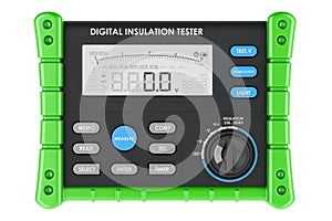 Megohmmeter, Digital Insulation Resistance Tester, 3D rendering