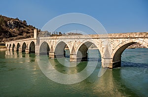 Mehmed Pasha Sokolovic  historic bridge over Drina river in Visegrad,Bosnia and Herzegovina
