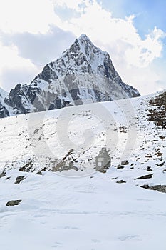 Mehra peak summit beside of everest photo