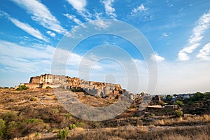 Mehrangarh fort at Jodhpur, Rajasthan, India.