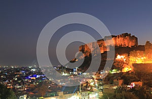 Mehrangarh Fort night view Jodhpur India