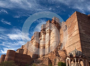 Mehrangarh or Mehran Fort in Jodhpur, Rajasthan, India