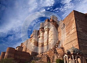 Mehrangarh or Mehran Fort in Jodhpur, Rajasthan, India