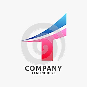 Letter T business logo design