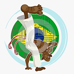 Meia lua de compasso Capoeira Kick Brazil Dance